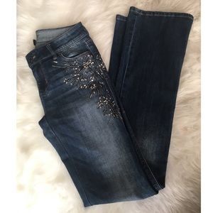 WHBM Embellished Jeans - Size 0